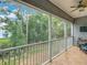 Relaxing screened patio overlooking lush green trees at 3138 Nautical S Pl, St Petersburg, FL 33712