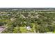 Stunning aerial view of a home surrounded by lush greenery and mature trees in a desirable neighborhood at 37309 Fountain Rd, Zephyrhills, FL 33542