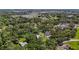 Picturesque aerial view of a property and its surroundings, highlighting mature trees, landscaping, and neighborhood at 37309 Fountain Rd, Zephyrhills, FL 33542