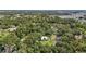 Aerial view highlighting a home nestled among lush trees in a serene neighborhood at 37309 Fountain Rd, Zephyrhills, FL 33542