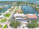 Stunning aerial view of waterfront property with boat docks and beautiful neighborhood in a coastal community at 3789 46Th S Ave # 204, St Petersburg, FL 33711