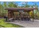 Outdoor bar with a built-in grill and seating at 4301 S Lockwood Ridge Rd, Sarasota, FL 34231