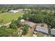 An aerial view of a home in a green neighborhood near schools, and lush surroundings at 707 9Th Sw Ave, Ruskin, FL 33570