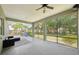 Screened lanai with view of playground at 707 9Th Sw Ave, Ruskin, FL 33570
