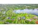 Exceptional lakefront home with a private pool surrounded by lush landscaping at 707 Warren Rd, Lutz, FL 33548