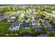 A residential neighborhood boasts lush greenery, scenic water views, and perfectly positioned single Gathering homes at 751 Cajeput Loop, Tarpon Springs, FL 34689