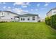 Well-kept backyard featuring a lush lawn and partial fencing, providing a serene outdoor space at 751 Cajeput Loop, Tarpon Springs, FL 34689
