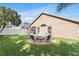 The well-maintained backyard features a fire pit with seating for outdoor enjoyment at 11324 Cypress Reserve Dr, Tampa, FL 33626