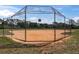 Close-up view of a baseball field with chain-link backstop in a grassy community area at 11927 Steppingstone Blvd, Tampa, FL 33635
