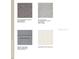 Selection of carpet, tile, cabinet and quartz options available for this home at 13576 Tropical Breeze Way, Hudson, FL 34669