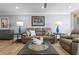 Cozy living room featuring neutral decor, recessed lighting, and wood-look flooring at 17920 Gulf Blvd # 1901, Redington Shores, FL 33708