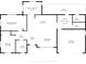 Detailed floor plan showcasing the layout of the home, including room dimensions at 1873 Murray Ave, Clearwater, FL 33755