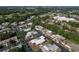 Expansive aerial view showcasing a community of single-story homes, mature trees, and well-maintained streets and landscaping at 4039 La Pasida Ln, New Port Richey, FL 34655