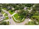 Aerial view of a well-maintained neighborhood highlighting a single-Gathering home on a corner lot at 5800 3Rd S St, St Petersburg, FL 33705