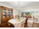 Formal dining room showcasing a hutch, hardwood floors, and chandelier lighting at 5800 3Rd S St, St Petersburg, FL 33705
