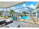 Relaxing pool and patio area offers plenty of space for outdoor entertaining at 6219 Wendell Dr, Wesley Chapel, FL 33544