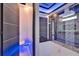 Bright bathroom featuring a glass shower, toilet, and modern vanity with recessed lighting at 6530 Simone Shores Cir, Apollo Beach, FL 33572