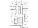 Upstairs floor plan highlighting bedroom and bathroom locations; ample closet space and home theatre included at 6530 Simone Shores Cir, Apollo Beach, FL 33572