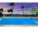 Inviting pool with views of the ocean, palm trees, and landscaped grounds at 110 Carlyle Dr, Palm Harbor, FL 34683