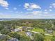 Wide aerial view featuring a community immersed in lush trees, under a partly cloudy sky at 1110 Canal St, Ruskin, FL 33570