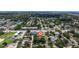 An aerial view shows a neighborhood surrounded by water and other neighborhood amenities at 131 44Th N Ave, St Petersburg, FL 33703