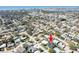 An aerial view of a neighborhood near the water, highlighting the location at 14261 113Th Ave, Largo, FL 33774