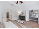 Well-lit main bedroom with closet access, showcasing simplicity and functionality for comfortable living at 1767 Tonka Ter, Wesley Chapel, FL 33543