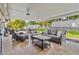 Spacious covered patio with comfortable furniture, perfect for outdoor lounging and entertaining at 1960 Sever Dr, Clearwater, FL 33764