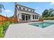 Backyard with a pool, brick patio, and privacy fence at 2101 3Rd N Ave, St Petersburg, FL 33713