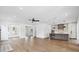 Spacious open concept layout with hardwood floors connecting living and kitchen areas at 2101 3Rd N Ave, St Petersburg, FL 33713