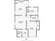 Detailed floor plan featuring a living room, kitchen, two bedrooms, two bathrooms, laundry room and a foyer at 2627 17Th N Ave, St Petersburg, FL 33713