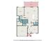 Detailed floor plan of the first floor, showcasing the layout of the rooms and dimensions at 30572 Thunderbird Dr, Wesley Chapel, FL 33545