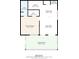 Floor plan showing layout of living room, primary bedroom, kitchen, dining area, and screened porch at 3229 40Th S Ln # C, St Petersburg, FL 33711