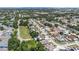 Wide aerial view of a residential neighborhood featuring tree-lined streets at 4812 El Capistrano Dr, Tampa, FL 33634
