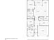 Detailed floor plan featuring four bedrooms, three bathrooms, kitchen, living, dining, and garage at 6532 Simone Shores Cir, Apollo Beach, FL 33572