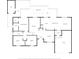 Detailed floor plan outlining the layout of the house, including rooms, bathrooms, and storage spaces at 7461 Pescador Pl, Seminole, FL 33772