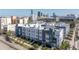 Aerial view of modern townhomes with rooftop patios, showcasing the community layout at 851 6Th S Ave, St Petersburg, FL 33701