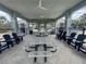 Community pavilion featuring picnic tables and overhead fans, perfect for relaxing and enjoying time outdoors at 9520 Lemon Drop Loop, Sun City Center, FL 33573