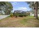 Inviting backyard with a screened-in lanai, beautiful landscaping, and a tranquil outdoor space at 10709 Rockledge View Dr, Riverview, FL 33579