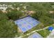 Multiple community tennis and pickleball courts surrounded by lush landscaping at 120 Fernbrook Rd, Oldsmar, FL 34677