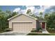 Charming single-Gathering home boasting a two-car garage and complemented by lush landscaping, providing curb appeal at 12469 Gust Ct, Hudson, FL 34669