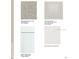 Selection of interior finish materials, including carpet, tile, cabinets and quartz for the whole house at 12469 Gust Ct, Hudson, FL 34669