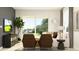 Cozy living room with comfortable seating, stylish decor, and a large sliding glass door at 12597 Lily Quartz Loop, Parrish, FL 34219