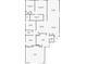 Detailed floor plan showcasing the layout of the home including bedrooms, bathrooms, kitchen, and living spaces at 20403 Sultana Ct, Tampa, FL 33647