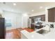 Contemporary kitchen featuring stainless steel appliances and a convenient breakfast bar at 20403 Sultana Ct, Tampa, FL 33647