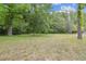 Lush green backyard with mature trees, creating a serene and private outdoor space at 2205 Henley Rd, Lutz, FL 33558