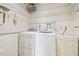 Laundry room with modern washer and dryer at 2205 Henley Rd, Lutz, FL 33558