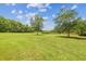 Vast, well-maintained lawn with mature trees under a bright blue sky enhances the property's appeal at 2205 Henley Rd, Lutz, FL 33558