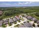 Aerial view showcasing a residential neighborhood surrounded by lush greenery at 2280 Long Spur, Odessa, FL 33556