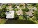 Neighborhood homes surrounding a large pond at 3010 Grand View Ave, Clearwater, FL 33759